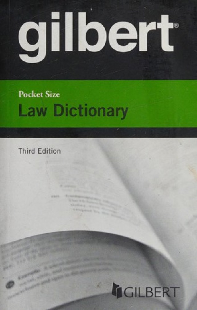 Cover of Gilbert Pocket Size Law Dictionary