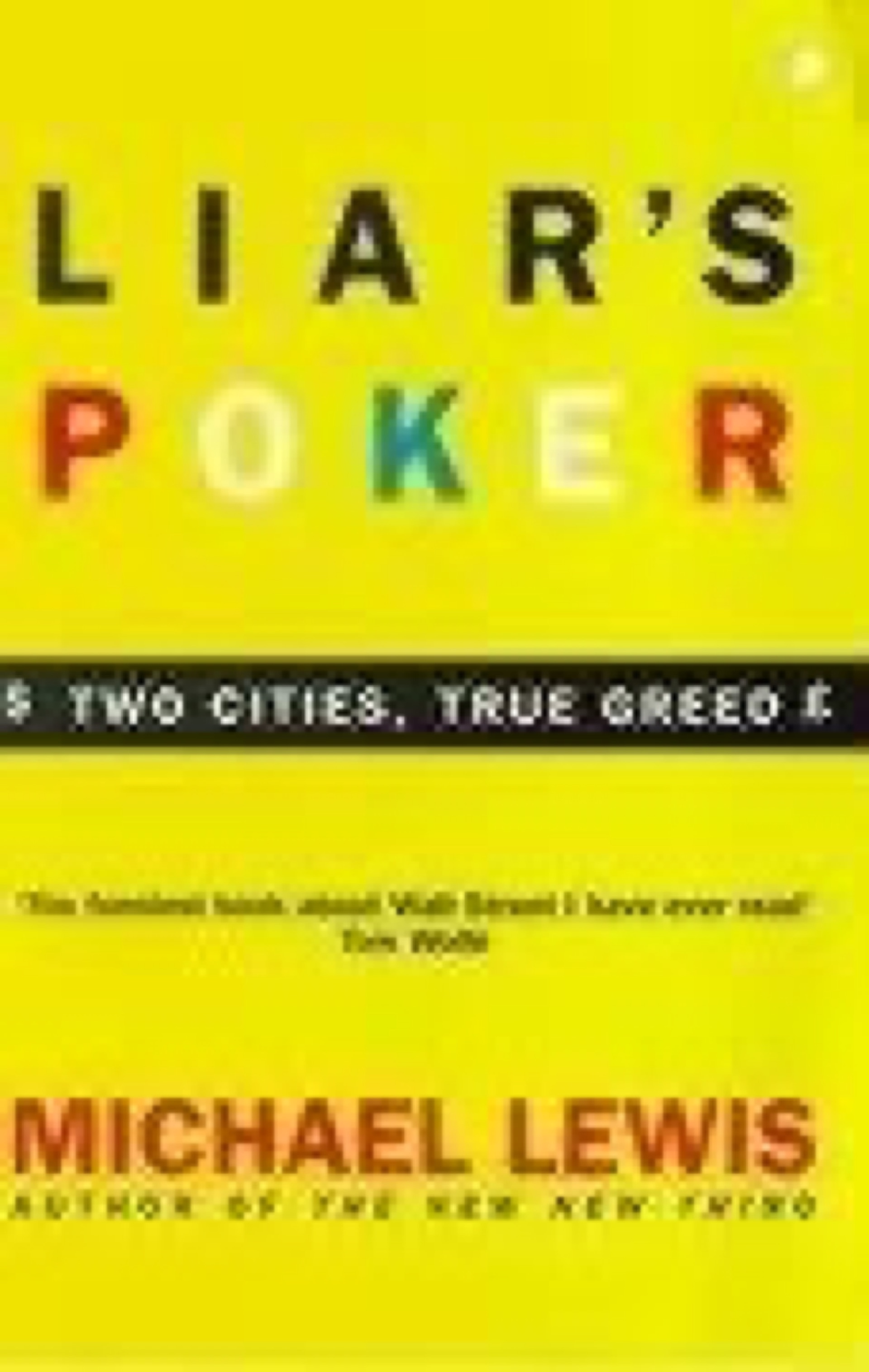 Cover of Liar's Poker: Rising Through the Wreckage on Wall Street