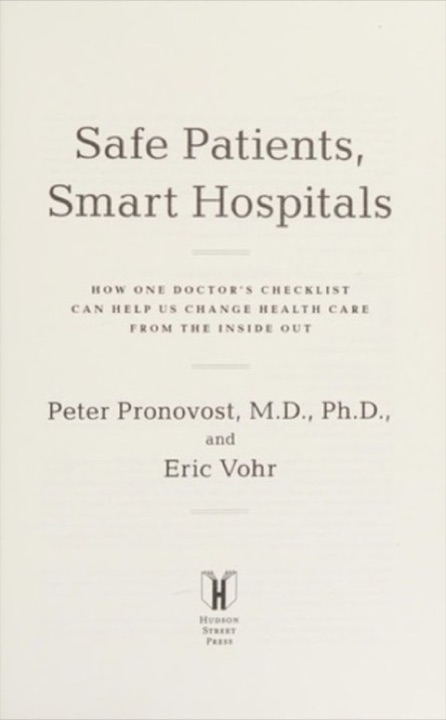 Cover of Safe Patients, Smart Hospitals